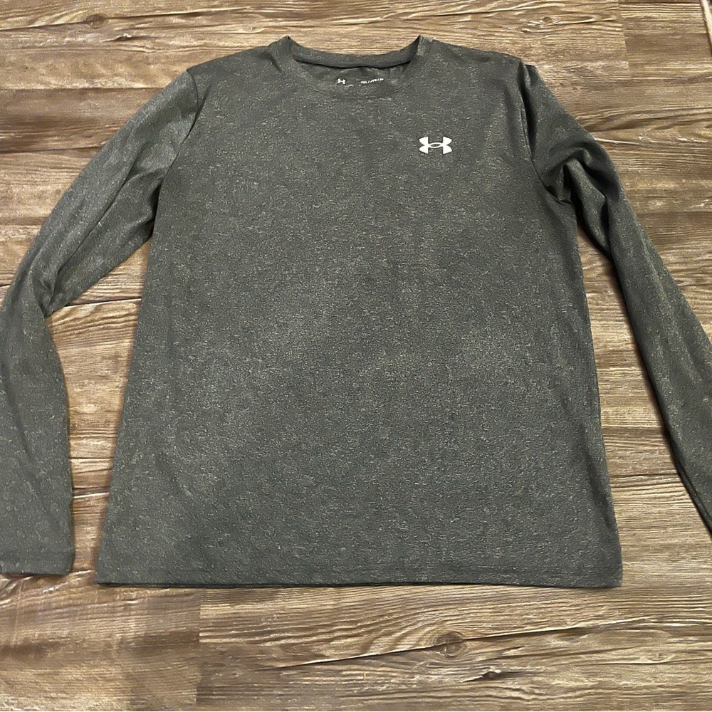 Under Armour Men's Gray Blue Long Sleeve Tee